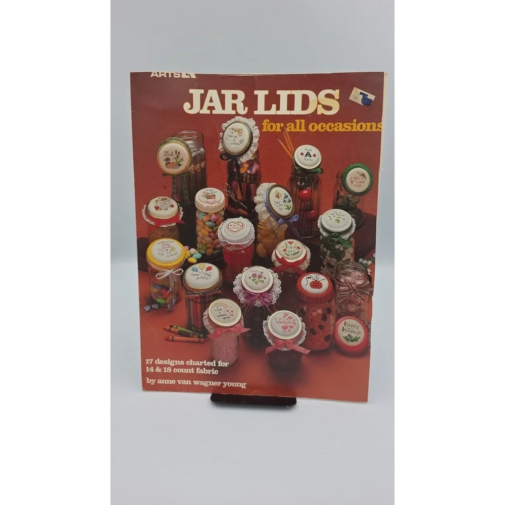 Jar Lids for All Occasions, 1983, Leaflet 278 Cross‎ Stitch Pattern